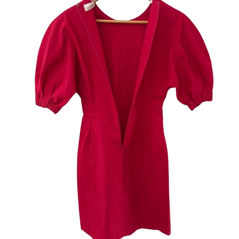 A,L.C Valenti Mini Puff Sleeve Dress in Fluro Size 0 - Picture 9 of 11